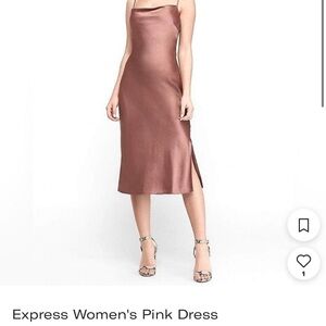 Express Women's Pink Satin Dress